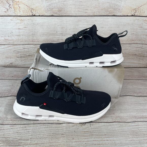 On Cloud Cloudeasy Mens Sz 10 Running Shoes Black White - Picture 1 of 11